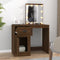 vidaXL - Kaptafel - met - LED - 90x50x132,5 - cm - bewerkt - hout - bruin - eikenkleur