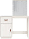 vidaXL - Kaptafel - met - LED - 95x50x133,5 - cm - massief - grenenhout - wit
