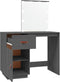 vidaXL - Kaptafel - met - LED - 95x50x133,5 - cm - massief - grenenhout - grijs