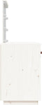 vidaXL - Kaptafel - met - LED - 95x50x133,5 - cm - massief - grenenhout - wit
