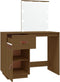 vidaXL - Kaptafel - met - LED - 95x50x133,5 - cm - massief - grenenhout - honingbruin