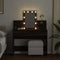 vidaXL - Kaptafel - met - LED-verlichting - 100x40x130 - cm - bruin - eikenkleurig