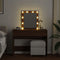 vidaXL - Kaptafel - met - LED-verlichting - 100x40x130 - cm - bruin - eikenkleurig