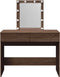 vidaXL - Kaptafel - met - LED-verlichting - 100x40x130 - cm - bruin - eikenkleurig