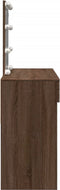 vidaXL - Kaptafel - met - LED-verlichting - 100x40x130 - cm - bruin - eikenkleurig
