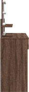 vidaXL - Kaptafel - met - LED-verlichting - 100x40x130 - cm - bruin - eikenkleurig
