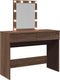 vidaXL - Kaptafel - met - LED-verlichting - 100x40x130 - cm - bruin - eikenkleurig