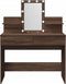 vidaXL - Kaptafel - met - LED-verlichting - 100x40x130 - cm - bruin - eikenkleurig