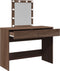 vidaXL - Kaptafel - met - LED-verlichting - 100x40x130 - cm - bruin - eikenkleurig