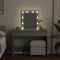 vidaXL - Kaptafel - met - LED-verlichting - 100x40x130 - cm - grijs - sonoma