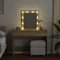 vidaXL - Kaptafel - met - LED-verlichting - 100x40x130 - cm - sonoma - eikenkleurig