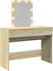 vidaXL - Kaptafel - met - LED-verlichting - 100x40x130 - cm - sonoma - eikenkleurig