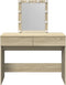 vidaXL - Kaptafel - met - LED-verlichting - 100x40x130 - cm - sonoma - eikenkleurig