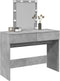 vidaXL - Kaptafel - met - LED-verlichting - 100x40x130 - cm - betongrijs