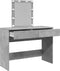 vidaXL - Kaptafel - met - LED-verlichting - 100x40x130 - cm - betongrijs