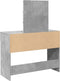 vidaXL - Kaptafel - met - LED-verlichting - 100x40x130 - cm - betongrijs