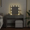 vidaXL - Kaptafel - met - LED-verlichting - 100x40x130 - cm - betongrijs