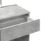 vidaXL - Kaptafel - met - LED-verlichting - 100x40x130 - cm - betongrijs