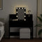 vidaXL - Kaptafel - met - LED-verlichting - 100x40x130 - cm - zwart