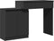 vidaXL - Kaptafel - met - LED-verlichting - 115x37x110,5 - cm - zwart