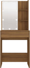 vidaXL - Kaptafel - met - LED-verlichting - 60x40x140 - cm - bruin - eikenkleur
