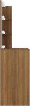 vidaXL - Kaptafel - met - LED-verlichting - 60x40x140 - cm - bruin - eikenkleur