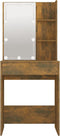 vidaXL - Kaptafel - met - LED-verlichting - 60x40x140 - cm - gerookt - eikenkleur