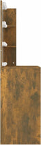vidaXL - Kaptafel - met - LED-verlichting - 60x40x140 - cm - gerookt - eikenkleur