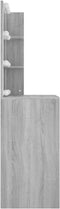 vidaXL - Kaptafel - met - LED-verlichting - 60x40x140 - cm - grijs - sonoma - eiken