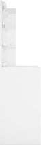 vidaXL - Kaptafel - met - LED-verlichting - 60x40x140 - cm - hoogglans - wit