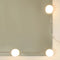 vidaXL - Kaptafel - met - LED-verlichting - 60x40x140 - cm - hoogglans - wit