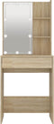 vidaXL - Kaptafel - met - LED-verlichting - 60x40x140 - cm - sonoma - eikenkleurig