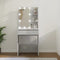 vidaXL - Kaptafel - met - LED-verlichting - 60x40x140 - cm - betongrijs