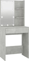 vidaXL - Kaptafel - met - LED-verlichting - 60x40x140 - cm - betongrijs