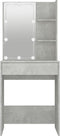 vidaXL - Kaptafel - met - LED-verlichting - 60x40x140 - cm - betongrijs