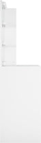 vidaXL - Kaptafel - met - LED-verlichting - 60x40x140 - cm - wit