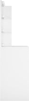 vidaXL - Kaptafel - met - LED-verlichting - 60x40x140 - cm - wit