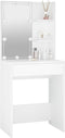 vidaXL - Kaptafel - met - LED-verlichting - 60x40x140 - cm - wit