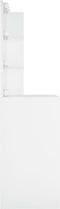 vidaXL - Kaptafel - met - LED-verlichting - 60x40x140 - cm - wit