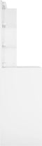 vidaXL - Kaptafel - met - LED-verlichting - 60x40x140 - cm - wit