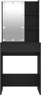 vidaXL - Kaptafel - met - LED-verlichting - 60x40x140 - cm - zwart