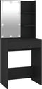 vidaXL - Kaptafel - met - LED-verlichting - 60x40x140 - cm - zwart