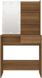 vidaXL - Kaptafel - met - LED-verlichting - 74,5x40x141 - cm - bruin - eikenkleur
