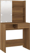 vidaXL - Kaptafel - met - LED-verlichting - 74,5x40x141 - cm - bruin - eikenkleur
