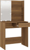 vidaXL - Kaptafel - met - LED-verlichting - 74,5x40x141 - cm - bruin - eikenkleur