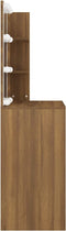 vidaXL - Kaptafel - met - LED-verlichting - 74,5x40x141 - cm - bruin - eikenkleur