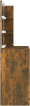 vidaXL - Kaptafel - met - LED-verlichting - 74,5x40x141 - cm - gerookt - eikenkleur