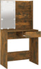 vidaXL - Kaptafel - met - LED-verlichting - 74,5x40x141 - cm - gerookt - eikenkleur