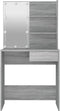 vidaXL - Kaptafel - met - LED-verlichting - 74,5x40x141 - cm - grijs - sonoma - eiken