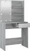vidaXL - Kaptafel - met - LED-verlichting - 74,5x40x141 - cm - grijs - sonoma - eiken